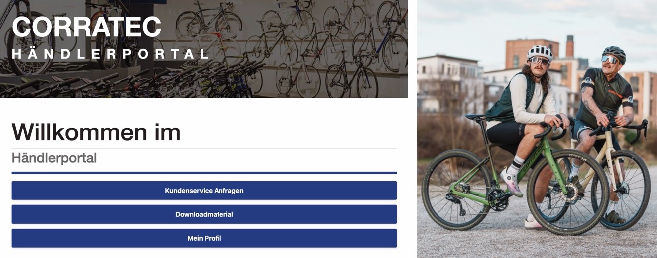 corratec Händlerportal auf Basis von OXID eShop mit Produkt- und Auftragsansicht