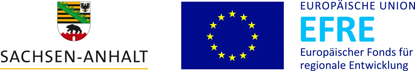 Unterstützt durch Mittel des Europäischen Fonds für regionale Entwicklung (EFRE) – Sachsen-Anhalt und Europäische Union
