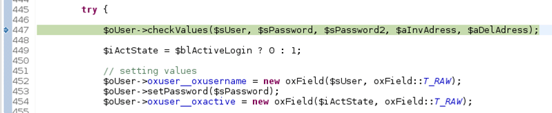 Abbildung 1: Einstiegspunkt der Überprüfung