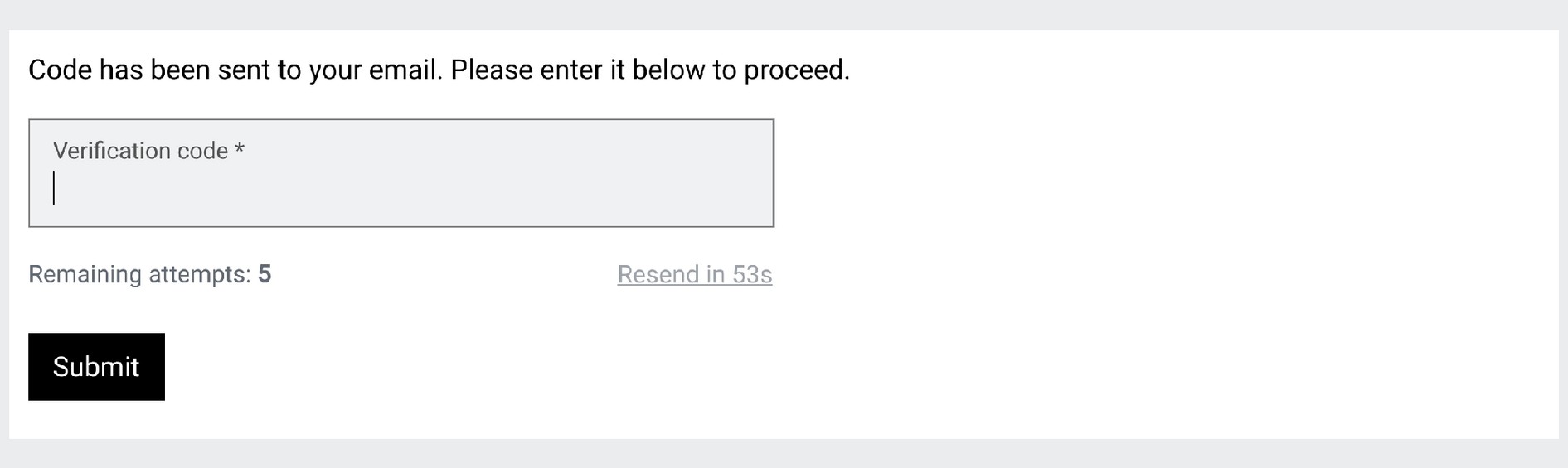 Entering the one-time code during login